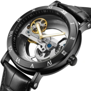 Mechanical Golden Bridge Skeleton Automatic Watch
