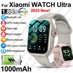 2025 Xiaomi Unisex Smart 1.85-Inch HD AMOLED Waterproof Watch