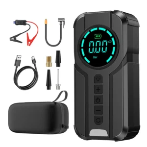 Car Jump Starter and Tire Air Pump/Power Bank Device