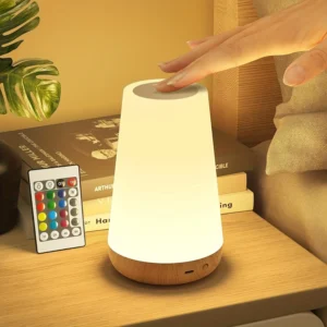 LED Touch Night Remote Control Rechargeable Lamp