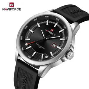 NAVIFORCE Men Sport Luxury Military Auto Date Silicone Wristwatch