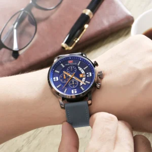 Top Fashion Men’s Chronograph Leather Luxury Watche