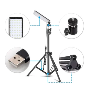 Video Light LED Selfie Photography Light With Tripod