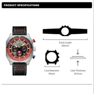 NAVIFORCE Sports Multifunction Waterproof Watches for Men