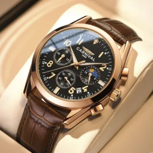 Carnival Men’s Luxury Sapphire Luminous Waterproof Wristwatch