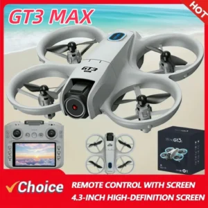 2025 GT3 MAX Drone 8K HD 4.3″ Remote Control Headless Mode Helicopter 360°