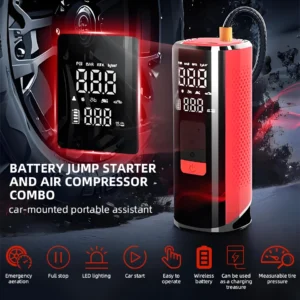 12000mAh Wireless Tire Inflator/Battery Jump Starter
