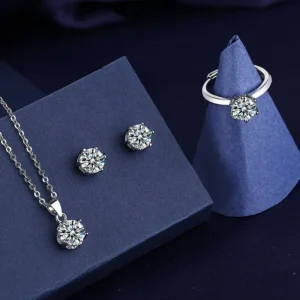 Sterling Silver Jewelry Set Necklace/Earrings