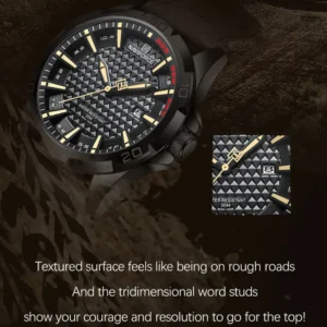 NAVIFORCE Men’s Casual Leather Water Resistant Watch